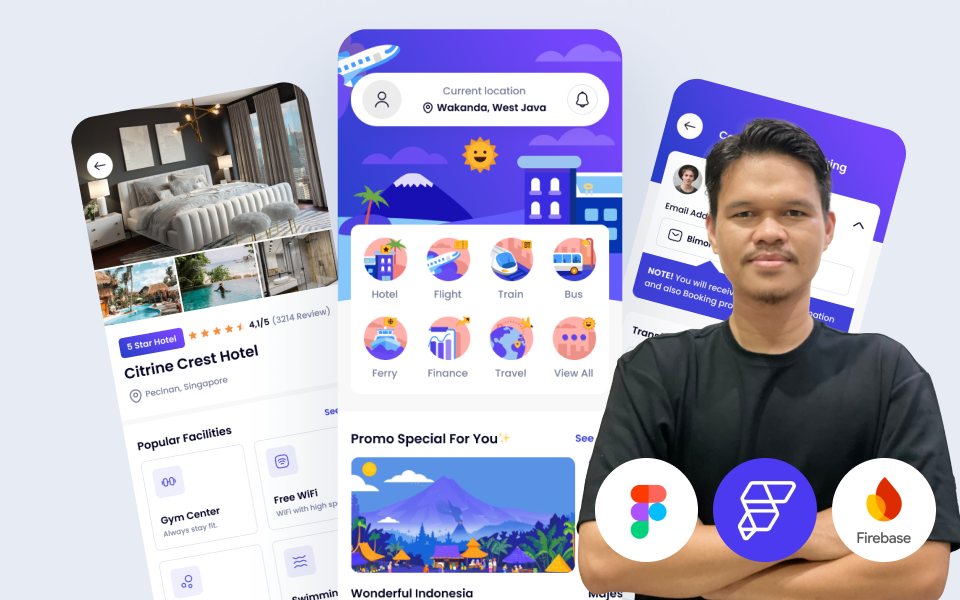 Kelas Learn Figma to FlutterFlow: Aplikasi Booking Luxury Hotel di BuildWithAngga